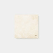 Geel minimalistisch vrouwelijk monogram 3M Post-it® Notes (Voorkant)