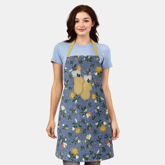 Geel Mittens-kerstSchort Schort (Gedragen)