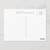 Geel modern Abstract Briefkaart (Achterkant)