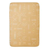Geel Modern Boho Geometrisch Aangepast Monogram Badmat (Voorkant Verticaal)