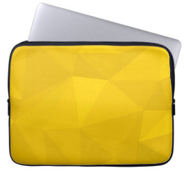Geel, modern, cool, trendy, stedelijke geometrisch laptop sleeve