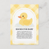 Geel Modern Rubber Ducky Baby shower Informatiekaartje (Voorkant)
