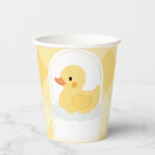 Geel Modern Rubber Ducky Baby shower Papieren Bekers (Voorkant)