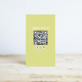 Geel Modern Zakelijk QR-code Foto Visitekaartje