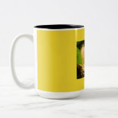 Geel Monarch, zwart en geel Tweekleurige Koffiemok (Links)