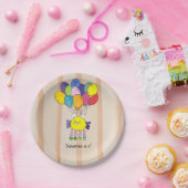 Geel Monster Ballonnen Verjaardagsfeestje Papieren Bordje (Feest)