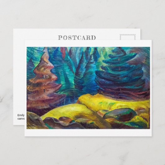 Geel mos | Emily Carr | Briefkaart (Voorkant / Achterkant)