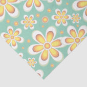 geel motief bloem tissue papier (Detail)
