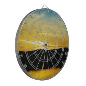 Geel Mt Lake Sunset Dartbord (Voorkant Links)