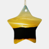 Geel Mt Lake Sunset Keramisch Ornament (Rechts)