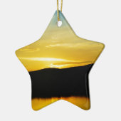 Geel Mt Lake Sunset Keramisch Ornament (Links)