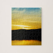Geel Mt Lake Sunset Legpuzzel (Verticaal)