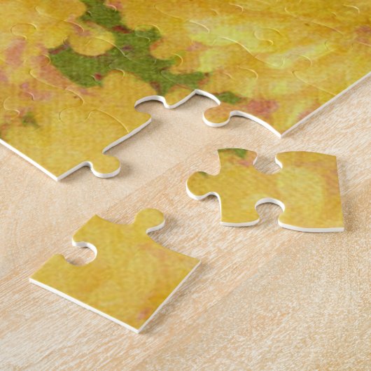 Geel Mum Bloem Kunst Puzzel Legpuzzel (Zijkant)