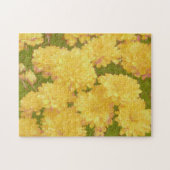 Geel Mum Bloem Kunst Puzzel Legpuzzel (Horizontaal)
