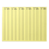 Geel muziekblad notitieblok (Voorkant)