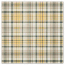 Geel, Navy Blue en Ivory Plaid