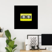 Geel Neon  Cassettebandje Poster (Thuiskantoor)