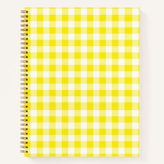 Geel Notitieboek Gingham (Voorkant)