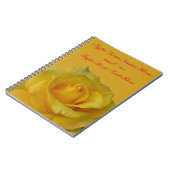 Geel Notitieboek Speciaal Romantisch Roos Boek (Linkerzijde)