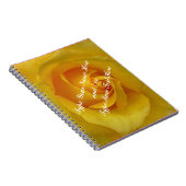 Geel Notitieboek Speciaal Romantisch Roos Boek (Rechterzijde)