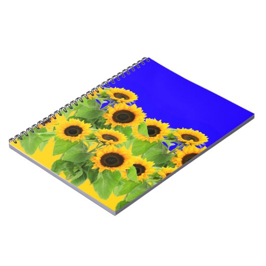 Geel Notitieboek zonnebloemen (Linkerzijde)