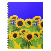 Geel Notitieboek zonnebloemen (Voorkant)