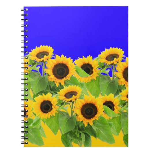 Geel Notitieboek zonnebloemen (Voorkant)