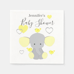 Geel Olifant Jongen Meisje Baby shower Party Servet