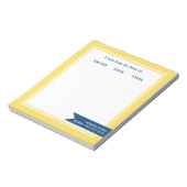 Geel omhuld "Van de Mam van", gepersonaliseerd Notitieblok (Gedraaid)