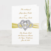 Geel oneindigheidshart programmakaart programma (Voorkant)