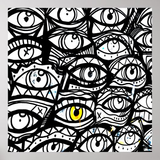 geel oog poster (Voorkant)