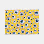 Geel oogbolpatroon fleece deken (Voorkant (Horizontaal))