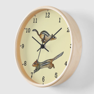 Geel Oostelijke Chipmunk Wandklok