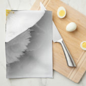 geel op grijze tinten theedoek (Quarter Fold)