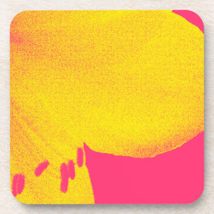 geel op roze amaryllis closeup drankjes onderzetter