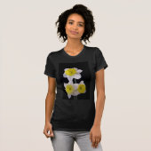 Geel op witte narcis t-shirt (Voorkant volledig)