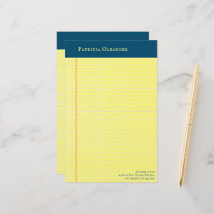 Geel opmaakmodel voor cores briefpapier