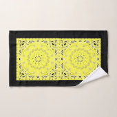 Geel oraal ontwerp bad handdoek (Handdoek)