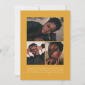 Geel-Oranje 4-foto-Afstuderen offset-arch Aankondiging (Achterkant)