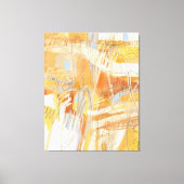 Geel Oranje Abstract expressionistisch schilderen Canvas Afdruk (Voorkant)