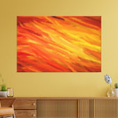 Geel Oranje Abstract kunstschilder Canvas Afdruk (Insitu (Woonkamer))