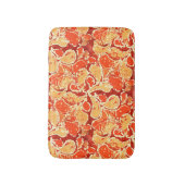 Geel Oranje Bali Batik Style Paisley Pattern Badmat (Voorkant Verticaal)