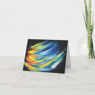 Geel Oranje Blauw Flame Modern Christelijke Kunst Kaart