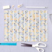 geel oranje blauw grijs Scandinavisch patroon Tissuepapier (Craft)