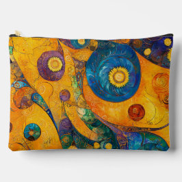 GEEL ORANJE BLAUW PAARSE ABSTRACTE VORMEN ETUI