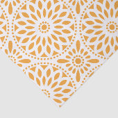 Geel Oranje Floral Pattern Tissuepapier (Detail)