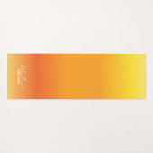 Geel-Oranje Gradient Yoga Mat met Aangepaste Naam (Voorkant (horizontaal))