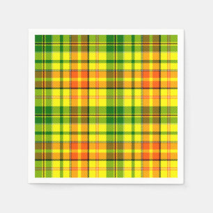 Geel Oranje Groen Geruit Tartan Design Servet