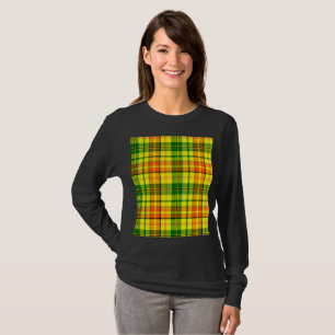 Geel Oranje Groen Geruit Tartan Design T-shirt