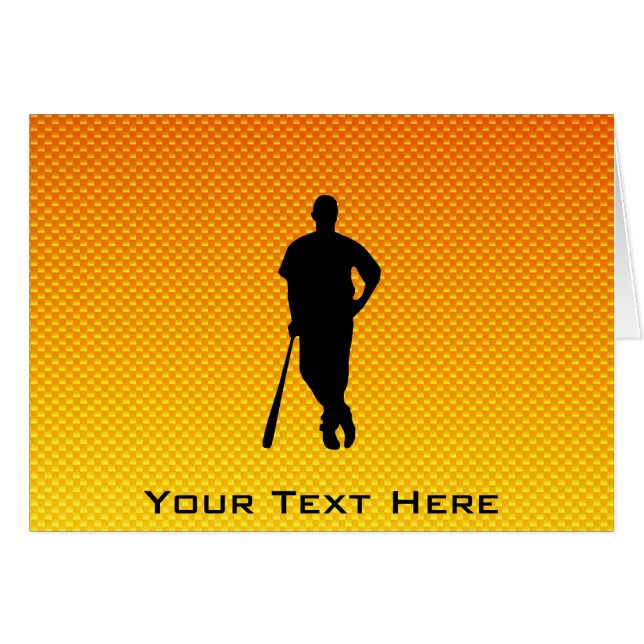 Geel Oranje honkbal (Voorkant Horizontaal)